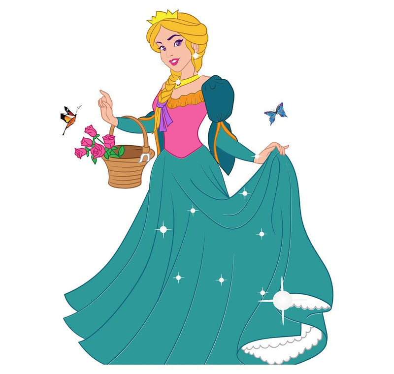 Tuffuk Princess Large Vinyl Wallstickers for Home Decorations (50 cm x 60 cm)5TZ119