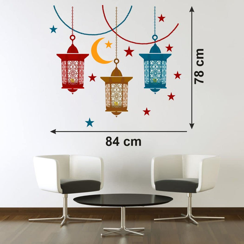 Delight Art Hanging Lamp Design Wall Sticker Size - (84 * 78) cm Model id - (DAMC00835L)