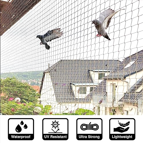 Mr. Right Pigeon Nets for Balconies (10x6 Ft), Anti Bird Control Net, Heavy Duty HDPE Mesh Net for Balconies, Installation Kit Included