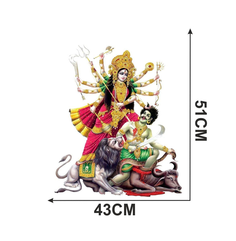 Decor Kraft Durga maa Wall Sticker & Decal,Size- 50 Cm X 34 Cm,Religious