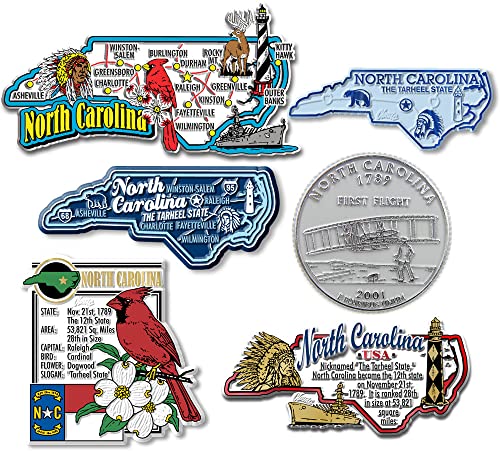 Six-Piece State Magnet Set - North Carolina