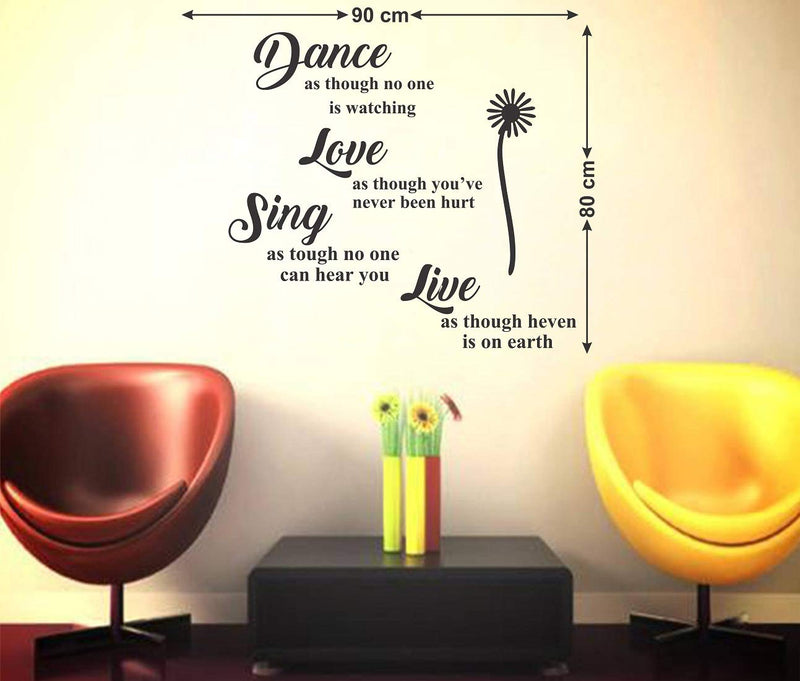 Tuffuk Life Quotes Large Vinyl Wallstickers for Home Decorations(90 cm x 80 cm)5TZ215