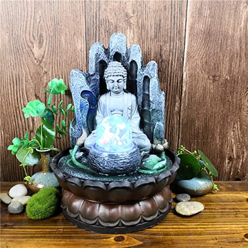 ATORSE® Buddha Water Fountain Waterfall Zen Desk Ornaments Bedroom Spa Decor