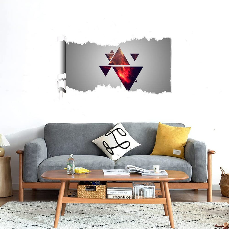 GADGETS WRAP Printed Wall Decal Sticker Scratched Paper Style Wall Decal (90cm x 50cm) - Triangles