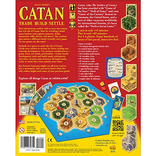 Catan Cardboard Mayfair Games 5th Edition, Pack Of 1, Multicolor, Big Kid