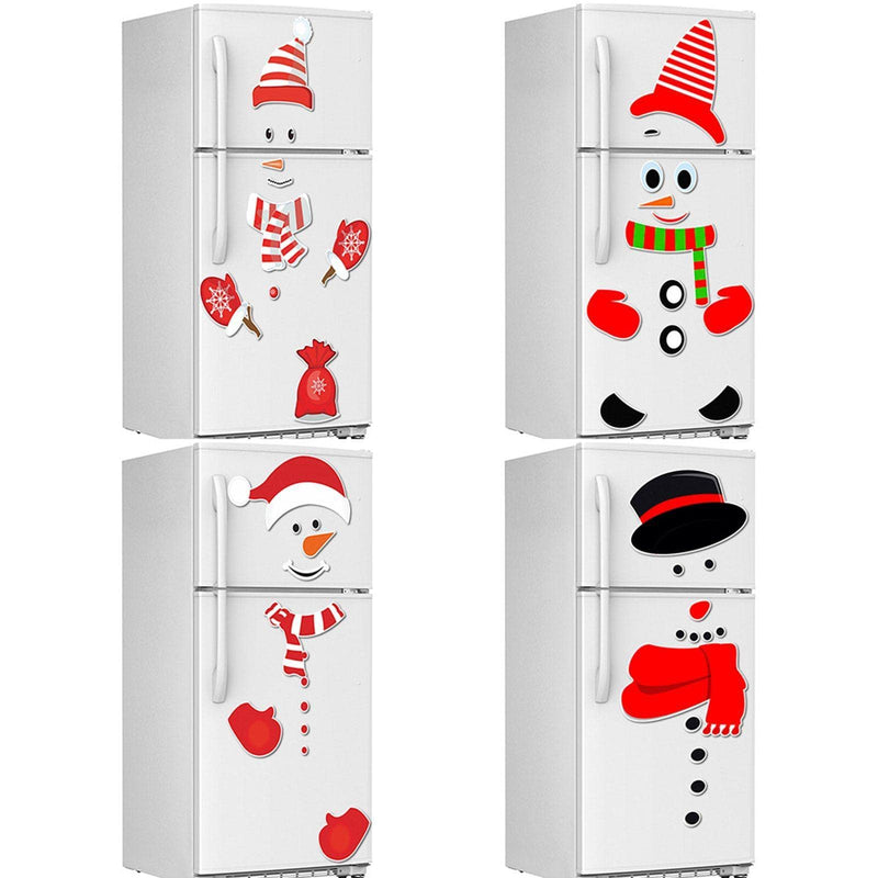 CALANDIS® Snowman Refrigerator Sticker Expression Waterproof Christmas Decor Ct002