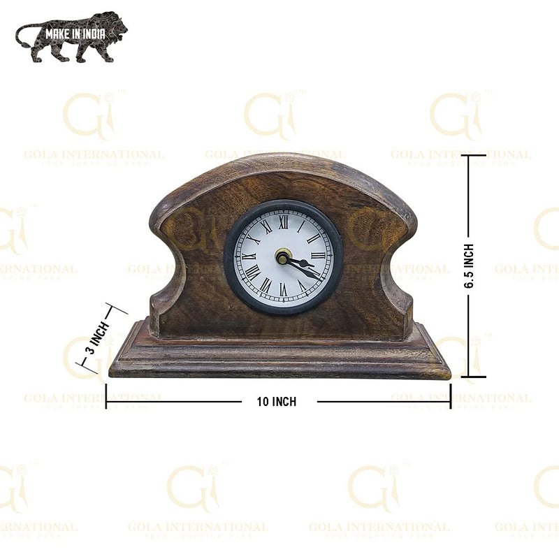 Gola International Antique Replica Handmade Apple Wooden Table Clock