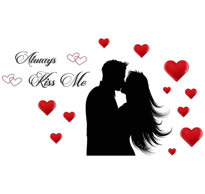 Tuffuk Love Couple Large Vinyl Wallstickers for Home Decorations(110 cm x 60 cm)5TZ233