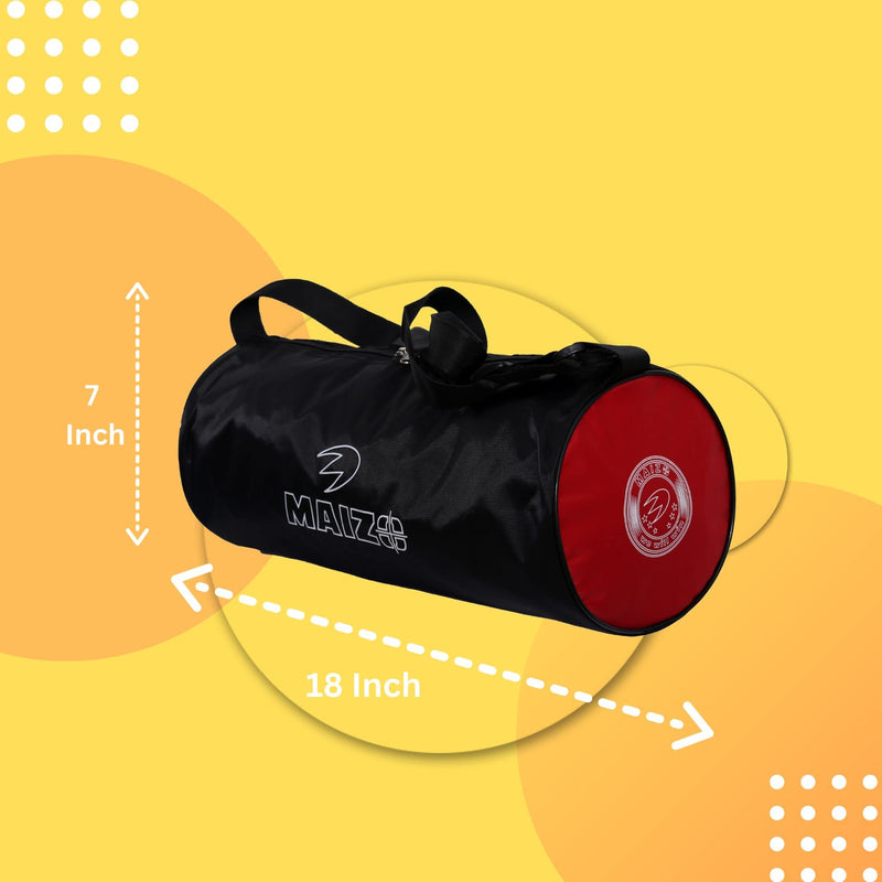 Maizo 30 L Gym/Duffle Polyeste/Fitness/Sports/Shoulder/Carry Gym Accessories/Long Lasting Durability/Adjustable Strap for Travelling,Workout,Training for Men & Women,Boys & Girls (Red)