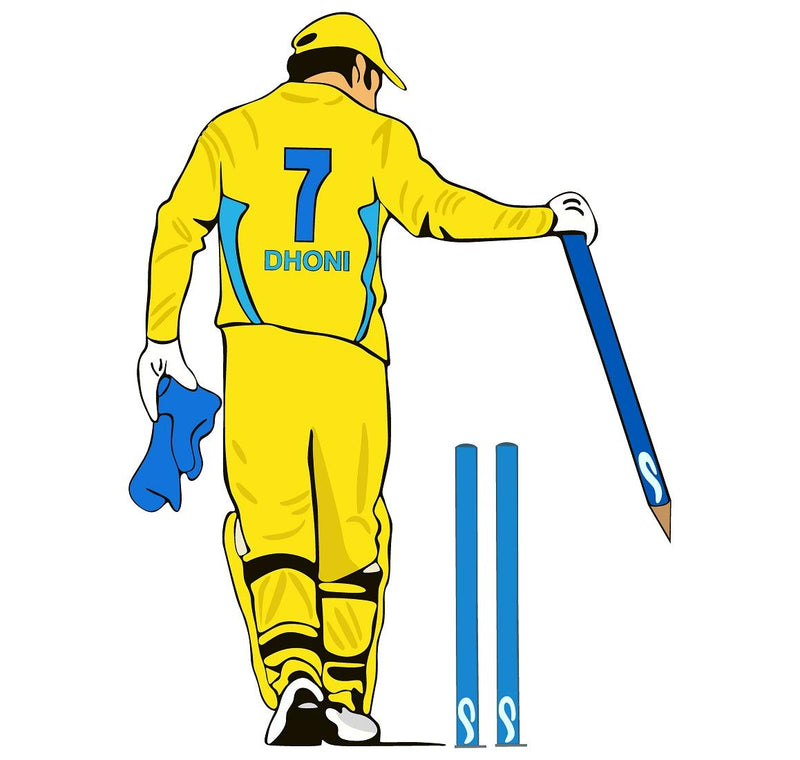 Tuffuk M.S.Dhoni Large Vinyl Wallstickers for Home Decorations (60 cm x 80 cm)5TZ327