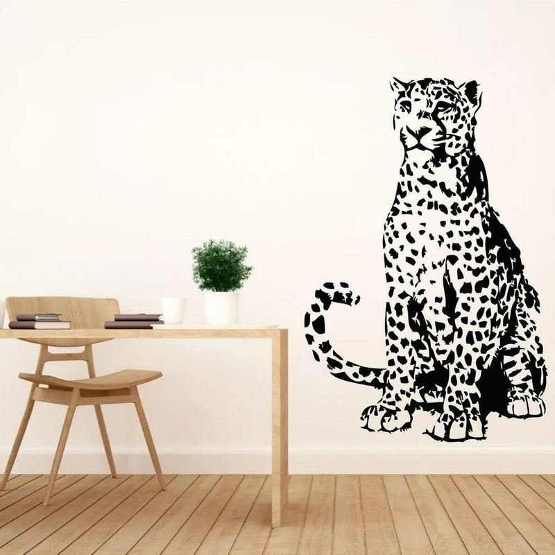 GADGETS WRAP Vinyl Leopard Wall Decal Jungle Wild Animals Leopard Wall Sticker