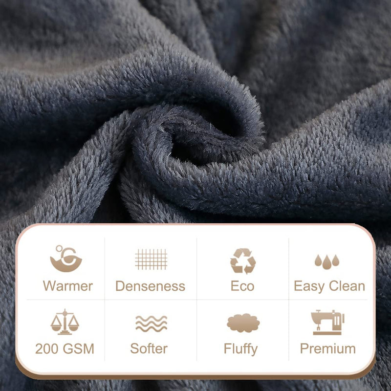 King Fitted Sheet Only - Plush Shaggy Ultra Soft Fitted Sheet King Size, Fuzzy Flannel Comfortable Velvet Fitted King Size Sheet Only, 18" Deep Pocket (King, Dark Grey)