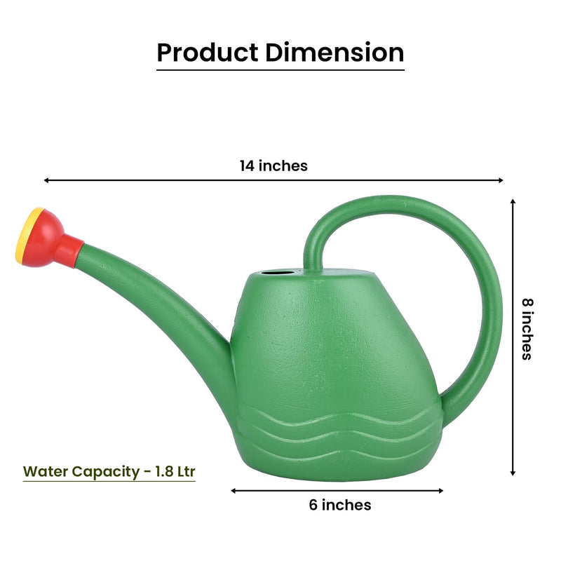 ORILEY AP-201 Watering Can 1.8L Graden Water Sprayer for Indoor Outdoor Plants Flowers Showering Sprinkler (Random Colour, Pack of 1)