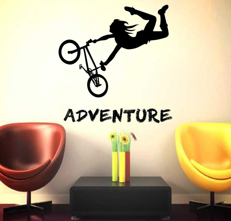 Tuffuk Adventure Stunt Large Vinyl Wallstickers for Home Decorations(60 cm x 70 cm)5TZ281