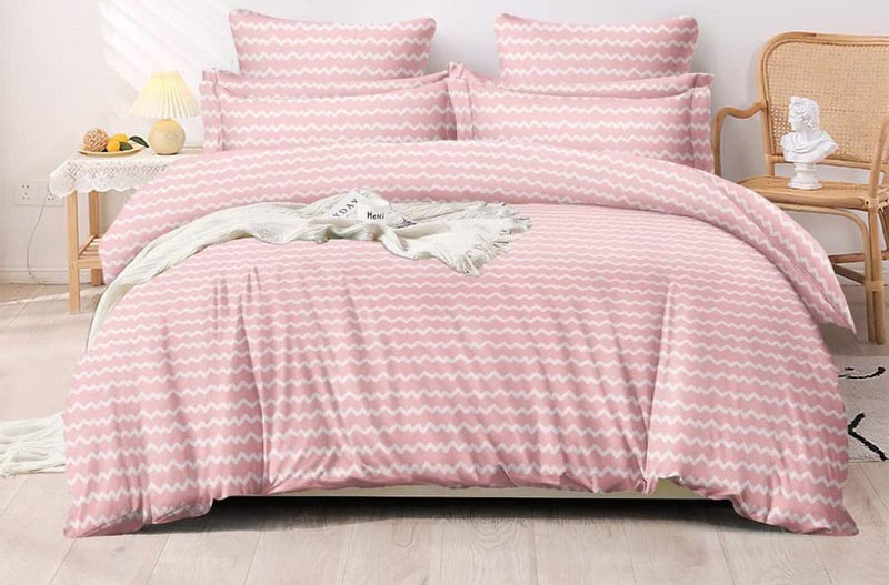 VIVEA RESERVE 300 TC Cotton Feel Glace Cotton Elastic Fitted Bedsheet King Size Double Bed with 2 Pillow Covers (78" x 72" inches (King Size), Blossom Pink)