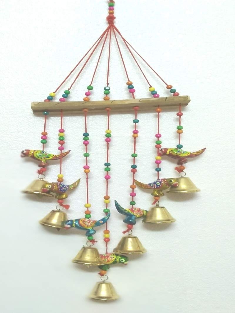 ARYANA ENTERPRISES Wood Handmade Wind Chime (Multicolour)