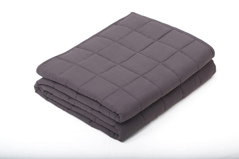 Mysa Sleep Weighted Blanket - Cooling Microfiber with Premium Glass Beads (Grey 60" x 80" 15 LB)