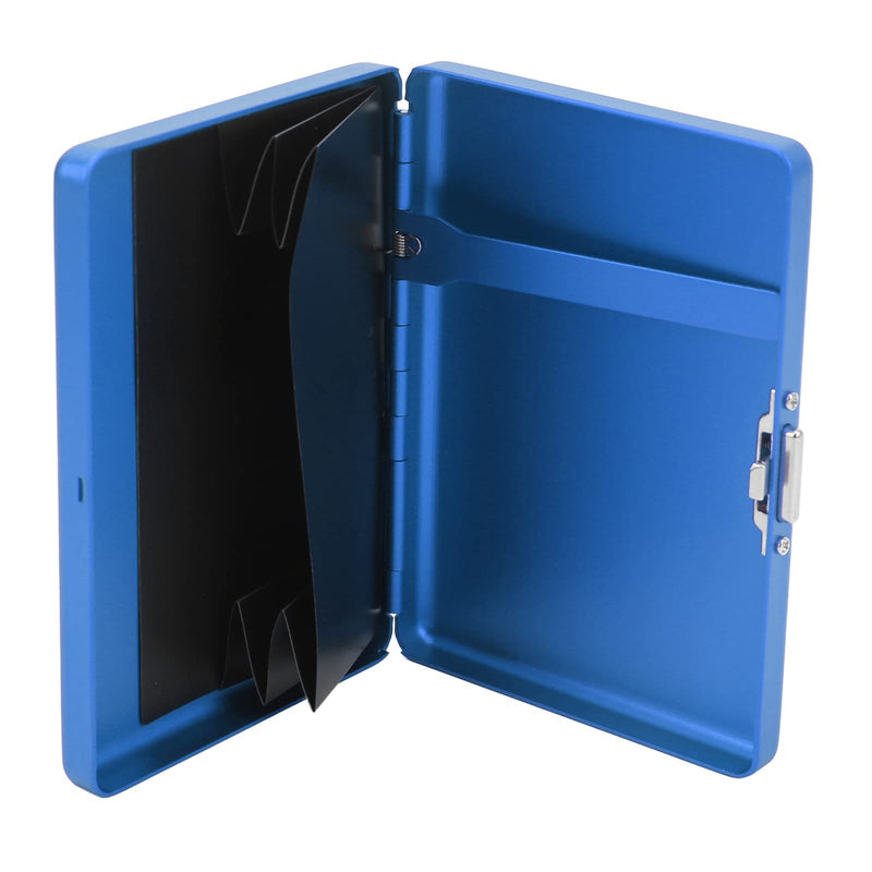 Cigarette Case, Simple Crush Resistant Multifunctional Cigarette Case Holder Aluminum Alloy for Men (Blue)