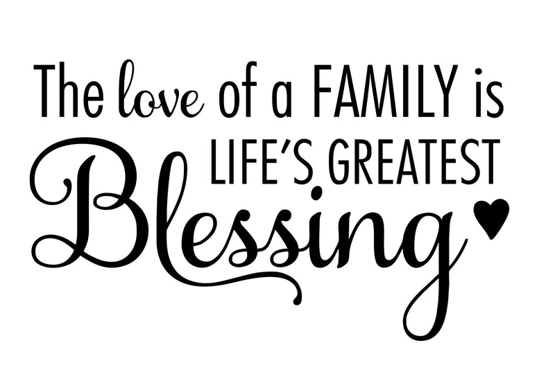 Decor Kraft The Love of a Family Life's Greatest Blessing Wall Sticker & Decal,Size- 58 Cm X 28 Cm,Quotes