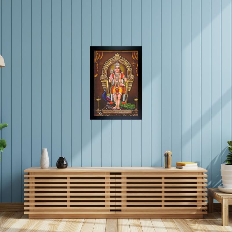 Great More Religious Bala Murugan God Wood Photo Frame with Wall Hook-56-8x10 inch