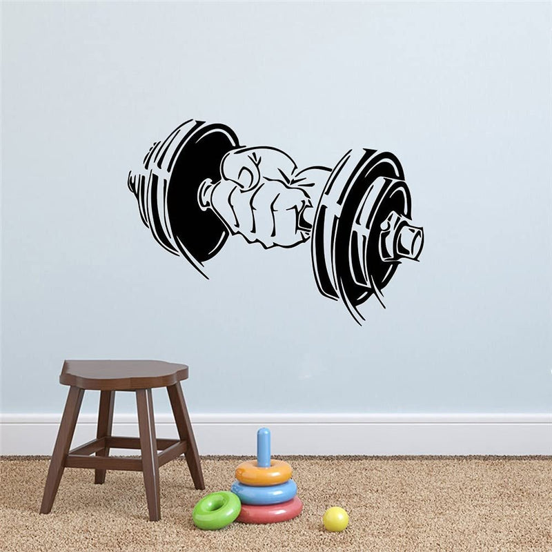 GADGETS WRAP Vinyl Decal Sticker Fitness Gym Sport Barbells Pattern (Item Finish Size : 82cm x 57cm)