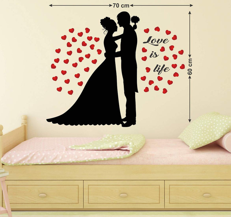 Tuffuk Love is Life Large Vinyl Wallstickers for Home Decorations(70 cm x 60 cm)5TZ060