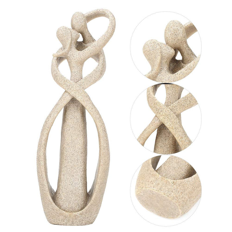 ViaGasaFamido Kiss Lovers Couple Statue, Natural Sandstone Kiss Lovers Statue Sculpture Art Craft Carved Figurine for Home Office Bookshelf Desktop Decor