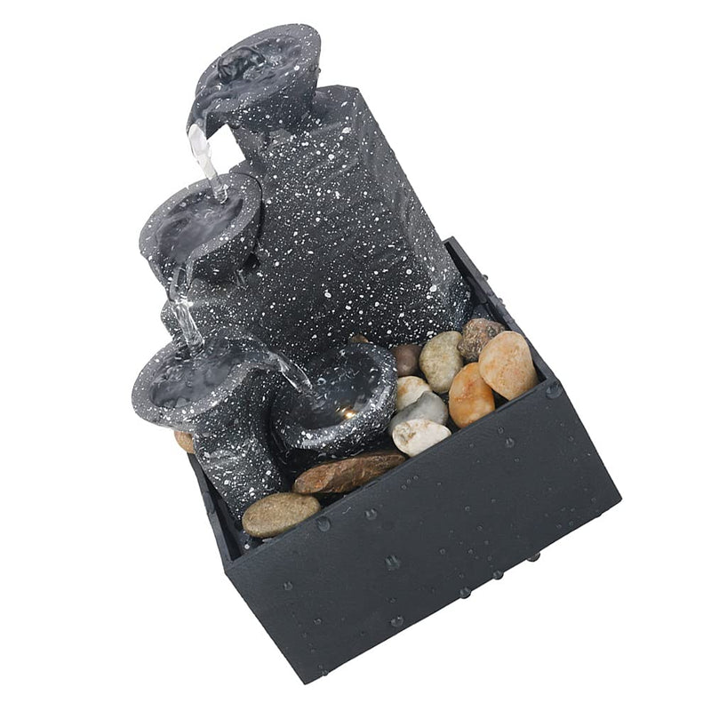 1Pc Artificial Water Fountain Battery Powered Fountain Decor Without Battery