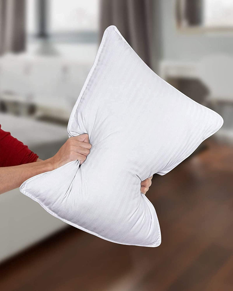 Wakewell Microfibre 2-Pieces Pillow Set for Bed (17 X 27 Inch, White, Pack of 2 Pillow)