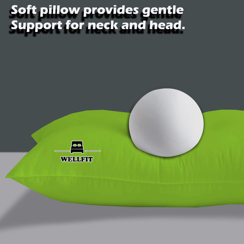 Wellfit Microfiber Pillow Set of 2 16X24 Inches Pillow for Sleeping | [Green]