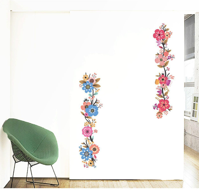 Colorful Floral Flower Partten Art Wall Sticker