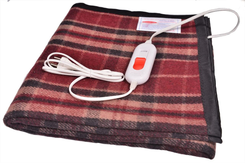 SUMMER FEEL Woollen Bed Warmer Single Bed Electric Under Blanket (Multicolour, 30X60-inches, 2 Years Warranty)