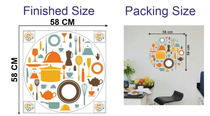 Delight Art Cooking Collection Design Kitchen Sticker Size - (56 * 56) cm Model id - (DAMC00924L)