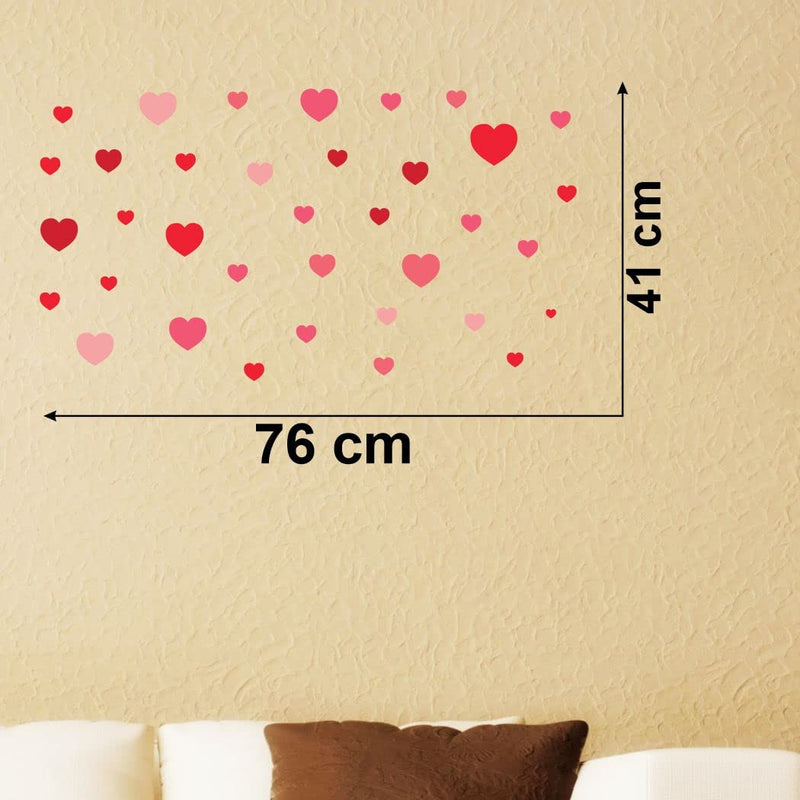 Delight Art Heart Design Wall Sticker Size - (76 * 41) cm Model id - (DAMC00259L)