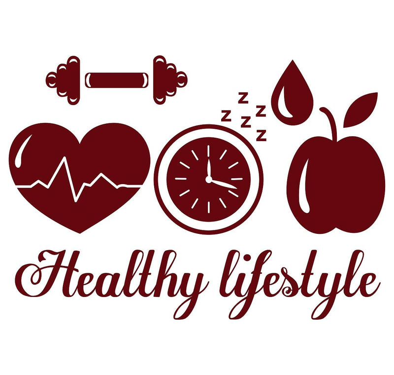 Tuffuk Healthy Lifestyle Large Vinyl Wallstickers for Home Decorations(60 cm x 40 cm)4TZ014