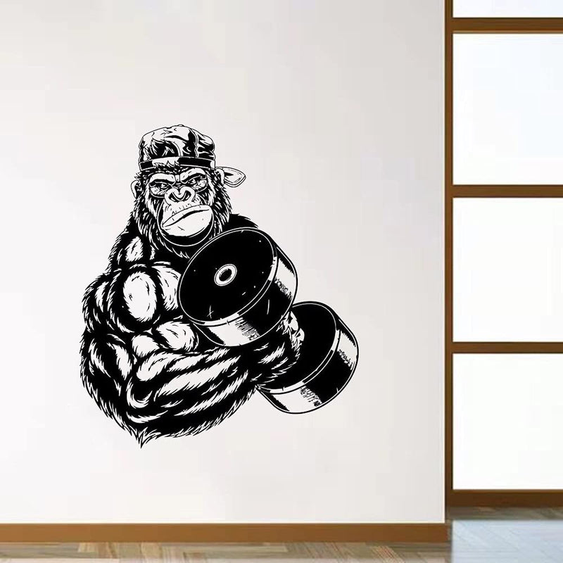 GADGETS WRAP Vinyl Decal Sticker Gorilla Bodybuilder Gym Fitness (Item Finish Size : 66cm x 57cm)