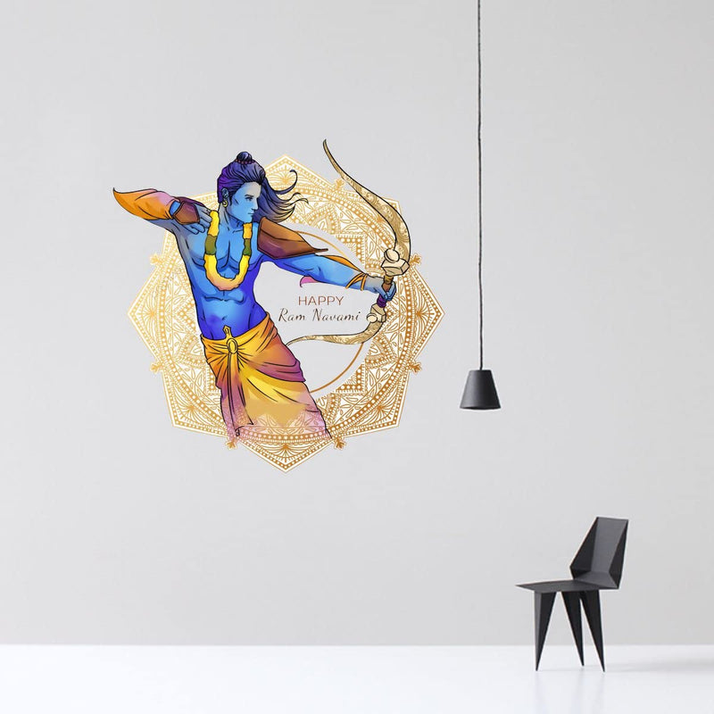 Decor Kraft Ram Navami Design Wall Sticker & Decal,Size- 48 Cm X 45 Cm,Religious