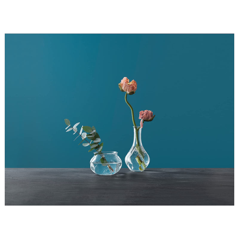 VILJESTARK Vase, Clear glass17 cm (6 ¾ ")(Pack of 2)