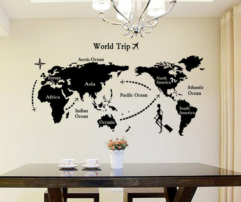 GADGETS WRAP 'World Map' Wall Sticker