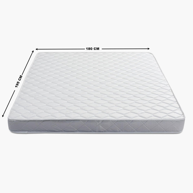 Home Centre Restomax Pro 4+2 Inches Bonnel Spring King Mattress with Memory Foam, 180x195cm - White