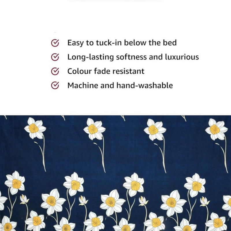 Soniasaa Combo Pack of 2 Double Bedsheet with 4 Pillow Covers 243 TC Soft Brushed Cotton-Blend -Long Lasting & Wrinkle Free Bedsheet for Double Bed Combo Pack