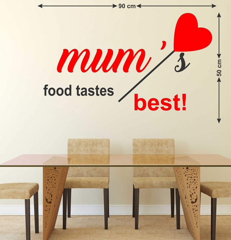 Tuffuk Mum's Best Food Large Vinyl Wallstickers for Home Decorations(50 cm x 90 cm)4TZ269