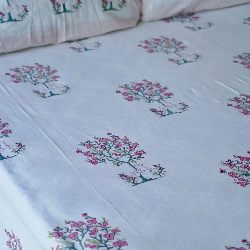 The Savanna Handblock Print Bedsheet