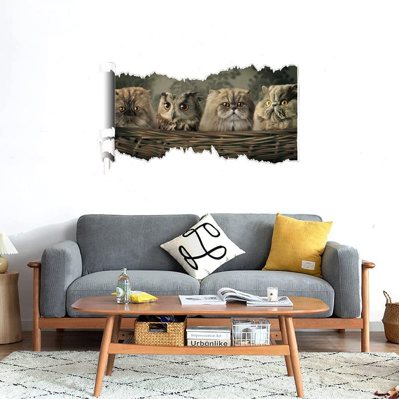 GADGETS WRAP Printed Wall Decal Sticker Scratched Paper Style Wall Decal (90cm x 50cm) - Brown Eyes