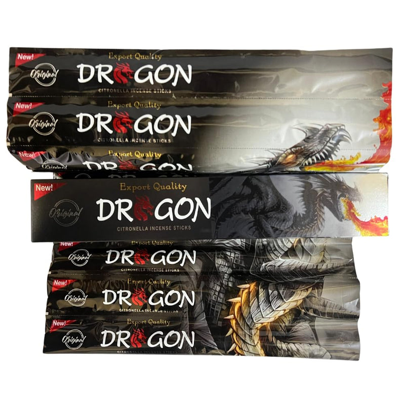 Village Premium Orignal Dragon Mosquito Repellent Incense Sticks (12 Packs 10 Piece Each) Chemical-Free, Eco-Friendly, 100% Natural, Soothing Herbal Aroma