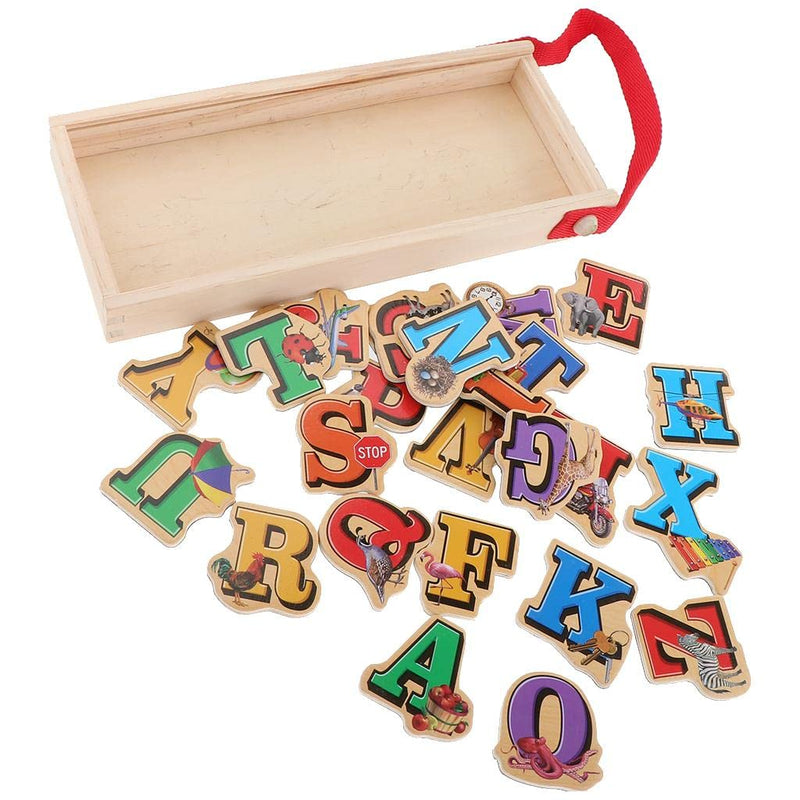 UJEAVETTE® Kids Wooden Cartoon Fridge Magnet Children Educational Toys Letters