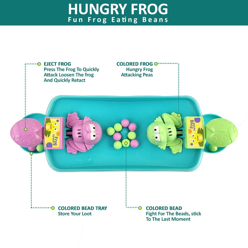 Wembley Hungry Frog Games Eating Beans Games | Indoor Games Interactive Game Toy of Family Board Games for Kids | Interactive Game Toys Multiplayer Game for 2 Player