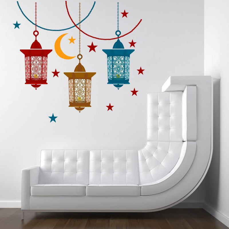 Delight Art Hanging Lamp Design Wall Sticker Size - (84 * 78) cm Model id - (DAMC00835L)