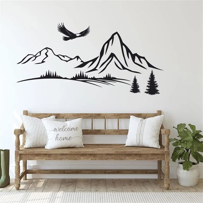 GADGETS WRAP Vinyl Decal Sticker Mountains with Trees and Eagle (Item Finish Size : 115cm x 57cm)