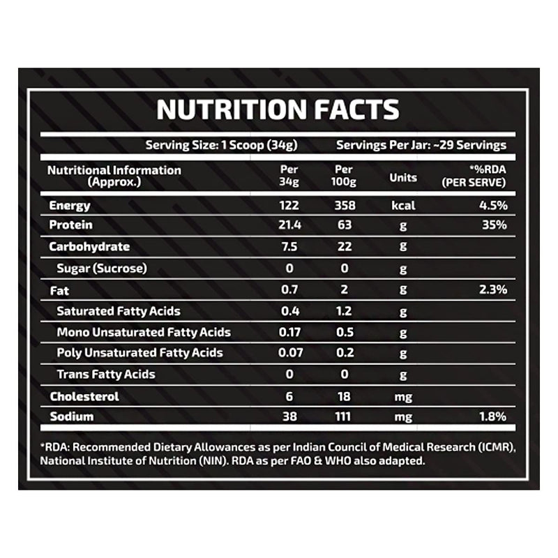 SCITRON Nitro Series PREMIUM WHEY (21g Protein, 6.4g BCAAs, 13.4g EAAs, 0g Sugar, 29 Servings) - 1kg (Rich Chocolate)